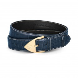 Men Belt - Alligator - Blue...