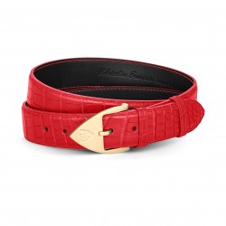 Men Belt - Alligator - Red...